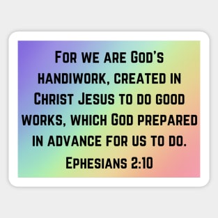 Bible Verse Ephesians 2:10 Sticker